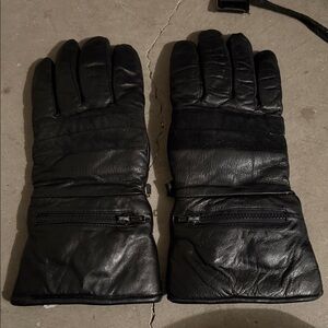 Black Leather Men's Gloves